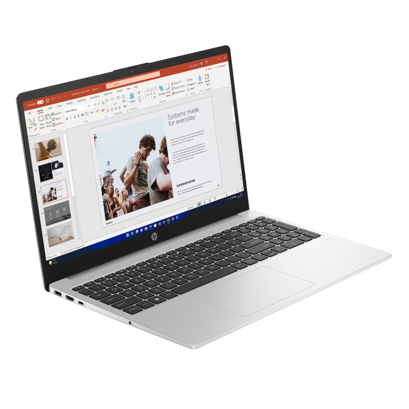 HP 255 G10 AMD Ryzen™ 5 7530U Ordinateur portable 39,6 cm (15.6") Full HD 16 Go DDR4-SDRAM 512 Go SSD Wi-Fi 6 (802.11ax) Windows 11 Pro Argent