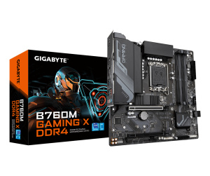 GIGABYTE B760M GAMING X DDR4 Carte mère - Prend en charge les processeurs Intel Core de 14e génération, VRM numérique 8+1+1 phases, jusqu'à 5333MHz DDR4 (OC), 2xPCIe 4.0 M.2, LAN 2.5GbE, USB 3.2 Gen2