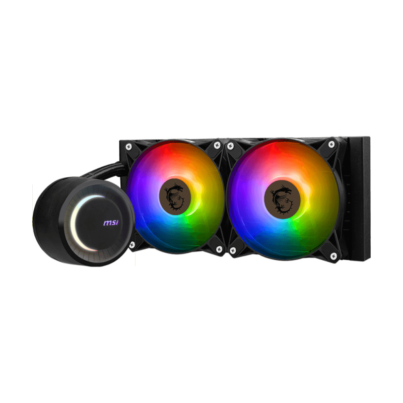 MSI MAG CORELIQUID E240 système de refroidissement d’ordinateur Carte-mère, Processeur Kit de refroidissement du liquide 12 cm Noir