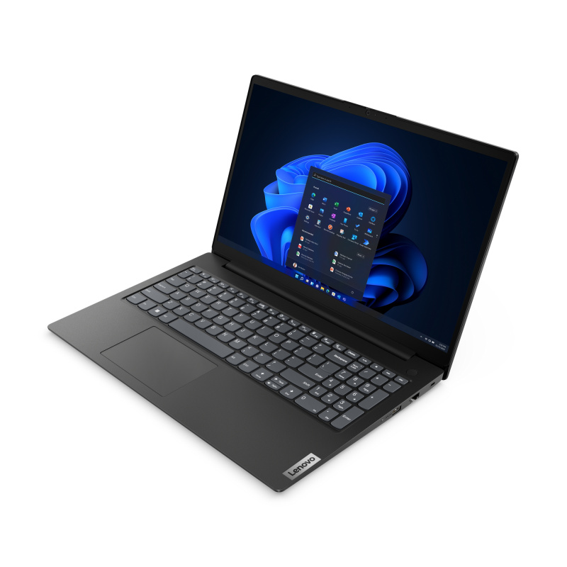 Lenovo V15 G4 AMN AMD Ryzen™ 3 7320U Ordinateur portable 39,6 cm (15.6") Full HD 8 Go LPDDR5-SDRAM 512 Go SSD Wi-Fi 6 (802.11ax) Windows 11 Home Français Noir
