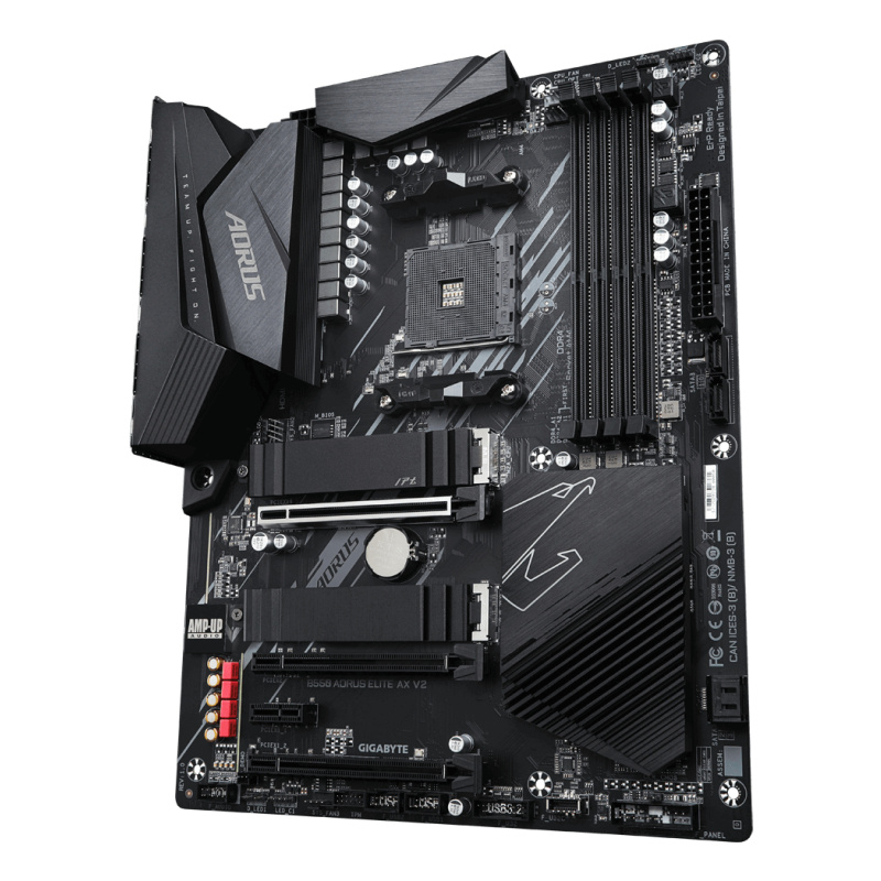 GIGABYTE B550 AORUS ELITE AX V2 Carte mère - Processeurs AMD Ryzen 5000, VRM 12+2 phases, jusqu'à 4733 MHz DDR4, 1xPCIe 4.0 + 1xPCIe 3.0 M.2, Wi-Fi 6E, LAN 2.5GbE, USB 3.2 Gen 2