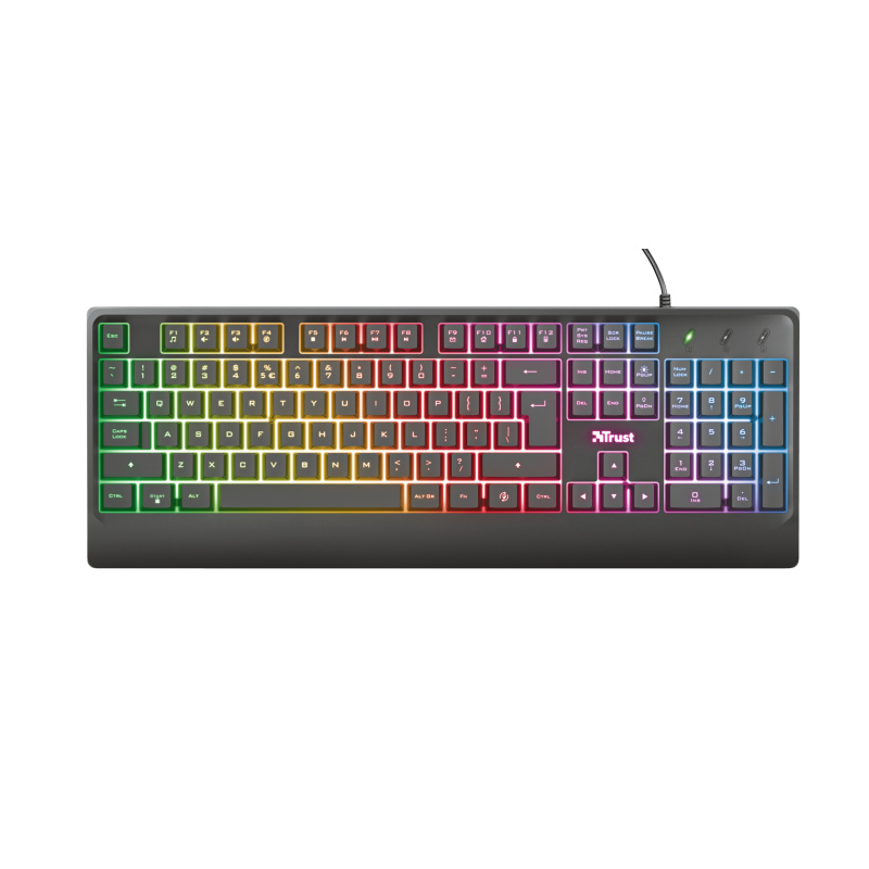 Trust Ziva clavier Gaming USB QWERTY Anglais Noir