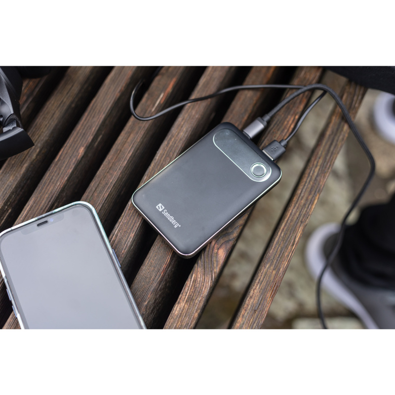 Sandberg 421-16 banque d'alimentation électrique Lithium Polymère (LiPo) 10000 mAh Aluminium, Noir