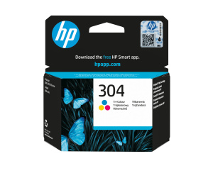 HP 304 Cartouche d’encre trois couleurs authentique