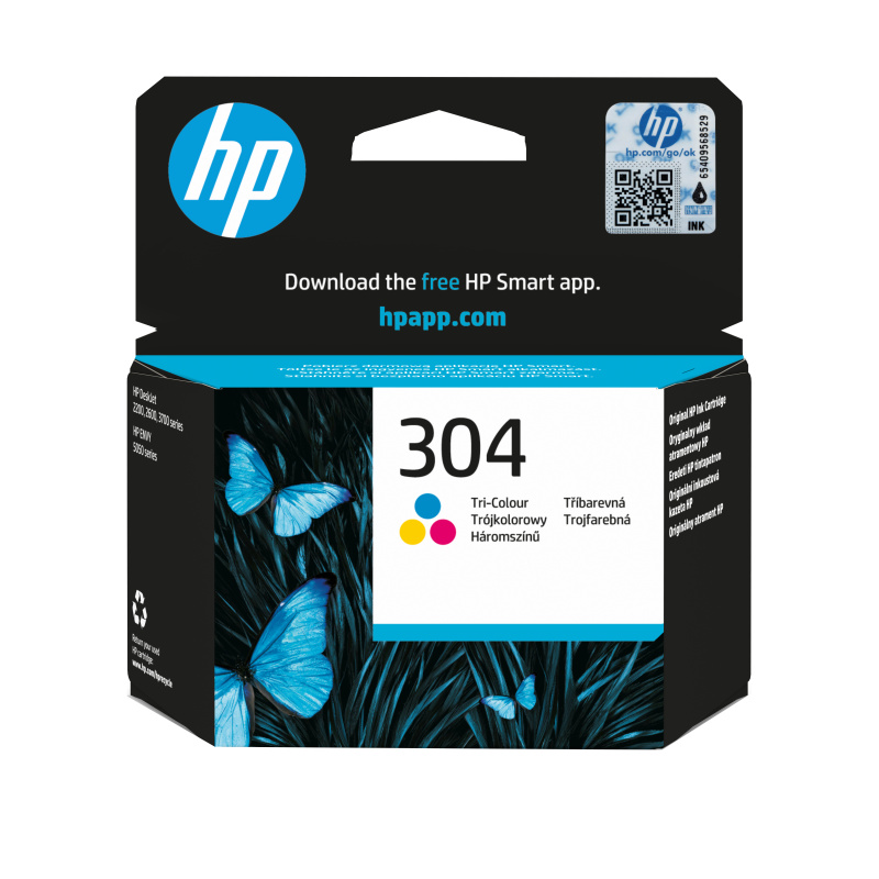 HP 304 Cartouche d’encre trois couleurs authentique