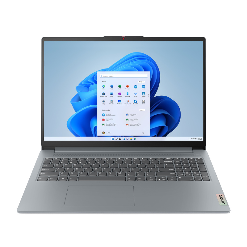 Lenovo IdeaPad Slim 3 16ABR8 AMD Ryzen™ 7 5825U Ordinateur portable 40,6 cm (16") WUXGA 16 Go DDR4-SDRAM 512 Go SSD Wi-Fi 6 (802.11ax) Windows 11 Home Français Gris
