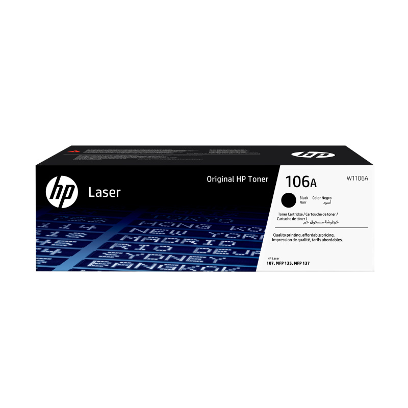 HP Cartouche de toner laser authentique 106A, noir