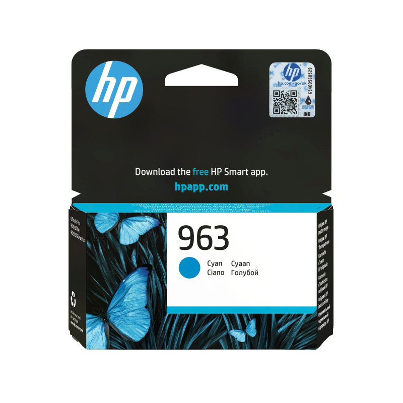 HP 963 Cartouche d'encre cyan authentique