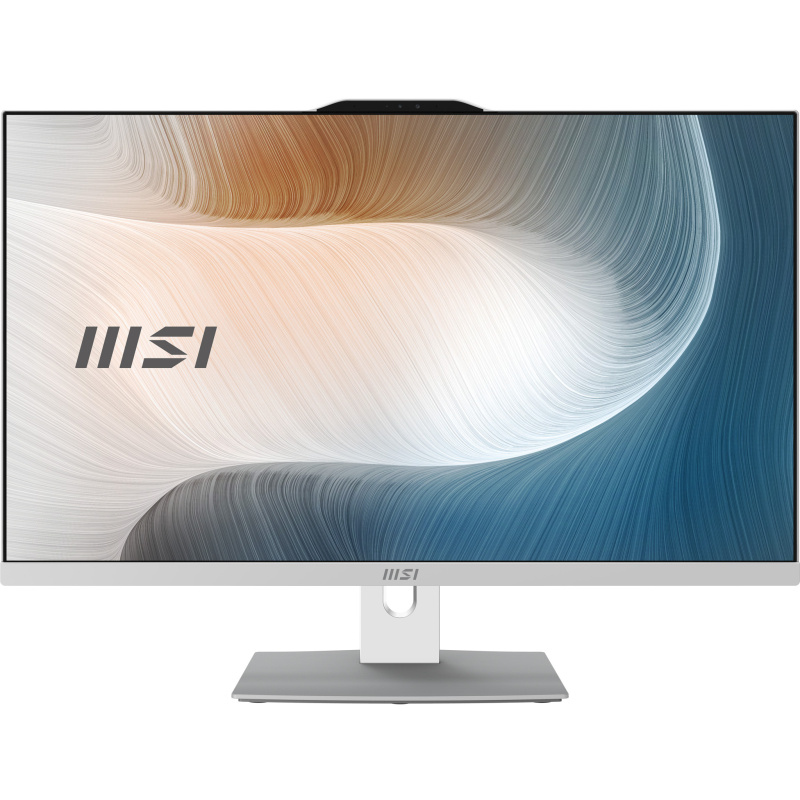MSI Modern AM272P 12M-1260FR Intel® Core™ i5 i5-1235U 68,6 cm (27") 1920 x 1080 pixels PC All-in-One 16 Go DDR4-SDRAM 500 Go SSD Windows 11 Home Wi-Fi 6E (802.11ax) Blanc