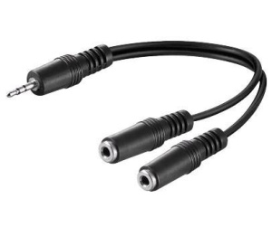 Microconnect AUDLR02 câble audio 0,2 m 3,5mm 2 x 3.5mm Noir