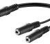 Microconnect AUDLR02 câble audio 0,2 m 3,5mm 2 x 3.5mm Noir