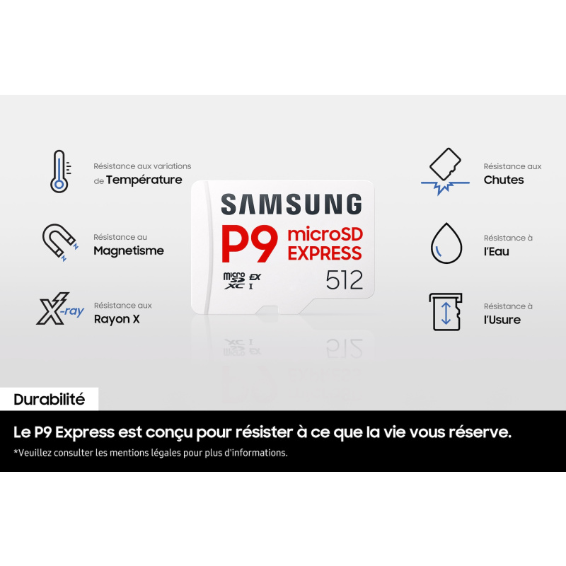 Samsung Carte microSD P9 Express 256 Go