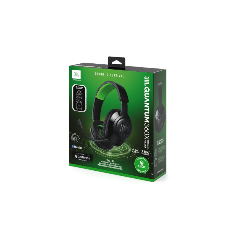JBL Quantum 360X Casque Sans fil Arceau Jouer USB Type-C Bluetooth Noir, Vert
