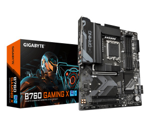 GIGABYTE B760 GAMING X Carte Mère - Compatible avec les processeurs Intel Core 14e génération, VRM numérique 8+1+1 phases, jusqu'à 7600MHz DDR5 (OC), 3x PCIe 4.0 M.2, 2.5GbE LAN, USB 3.2 Gen 2