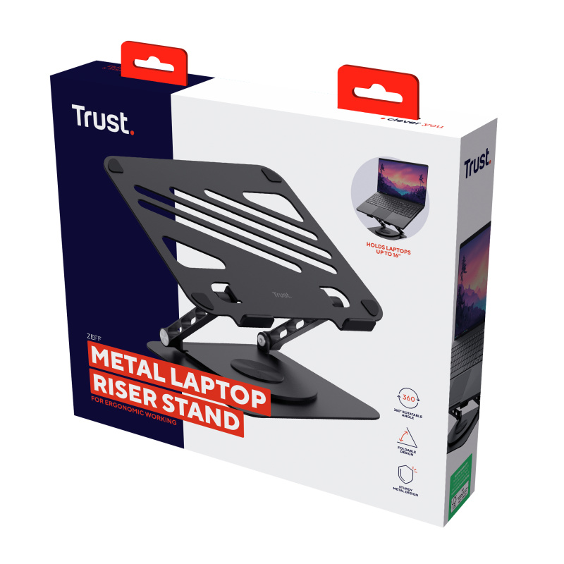 Trust Zeff Supports de Laptop Noir 40,6 cm (16")
