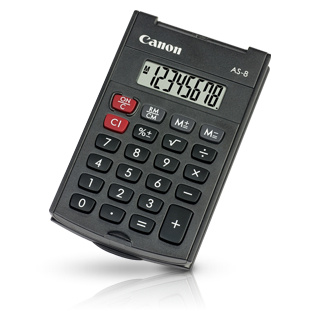 Canon AS-8 calculatrice Poche Calculatrice à écran Gris