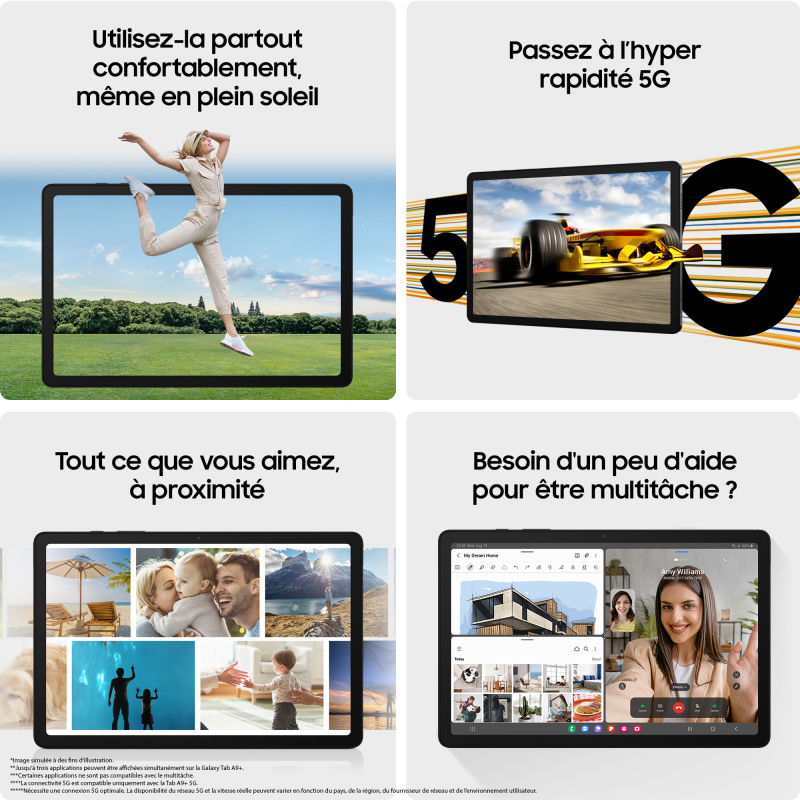 Samsung Galaxy Tab A9+ SM-X210 Qualcomm Snapdragon 64 Go 27,9 cm (11") 4 Go Wi-Fi 5 (802.11ac) Android 13 Graphite