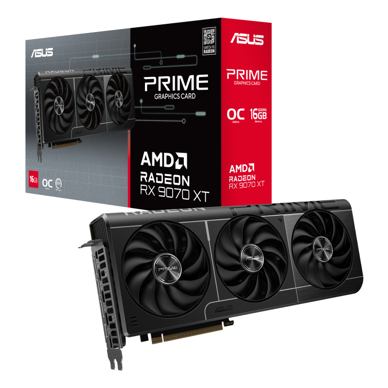 ASUS Prime -RX9070XT-O16G AMD Radeon RX 9070 XT 16 Go GDDR6