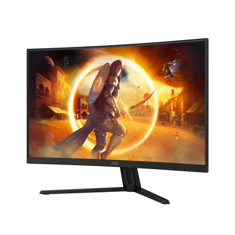 AOC G4 CQ32G4VE écran plat de PC 80 cm (31.5") 2560 x 1440 pixels Quad HD LCD Noir, Gris