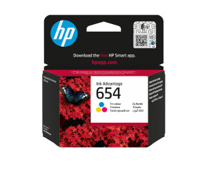 HP 654 Cartouche d’encre authentique économique Trois couleurs