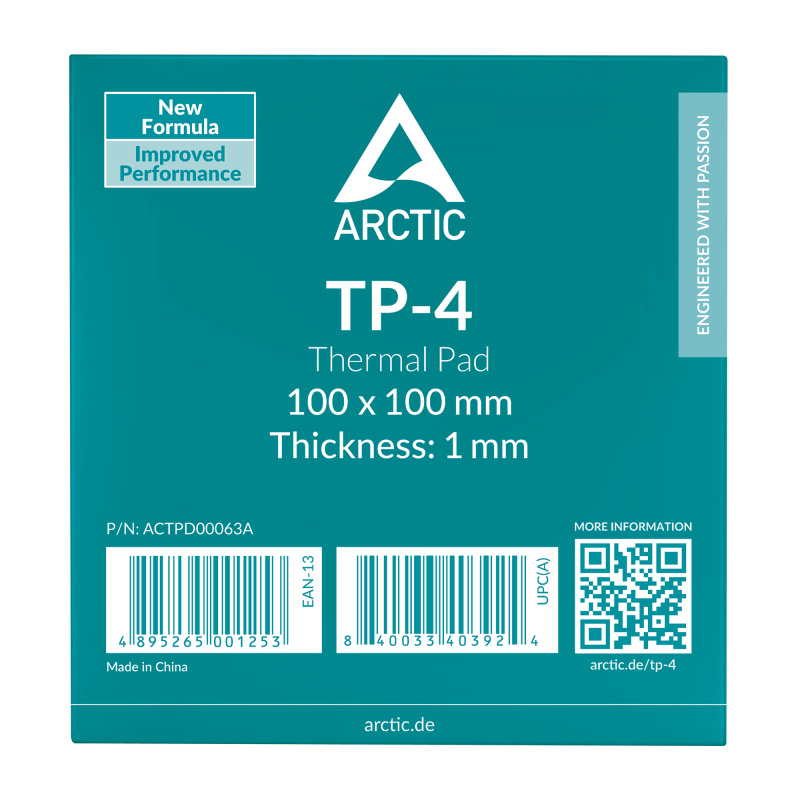 ARCTIC TP-4 combiné de dissipateurs thermiques Pad thermique