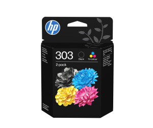 HP Pack de 2 cartouches authentiques d'encre noire/trois couleurs 303