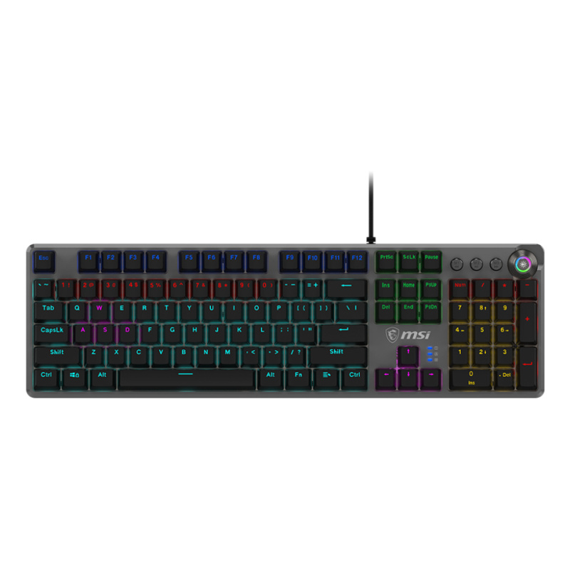 MSI FORGE GK310 RED FR clavier Jouer USB QWERTY Français Noir