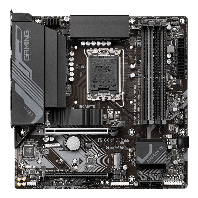 GIGABYTE B760M GAMING X DDR4 Carte mère - Prend en charge les processeurs Intel Core de 14e génération, VRM numérique 8+1+1 phases, jusqu'à 5333MHz DDR4 (OC), 2xPCIe 4.0 M.2, LAN 2.5GbE, USB 3.2 Gen2