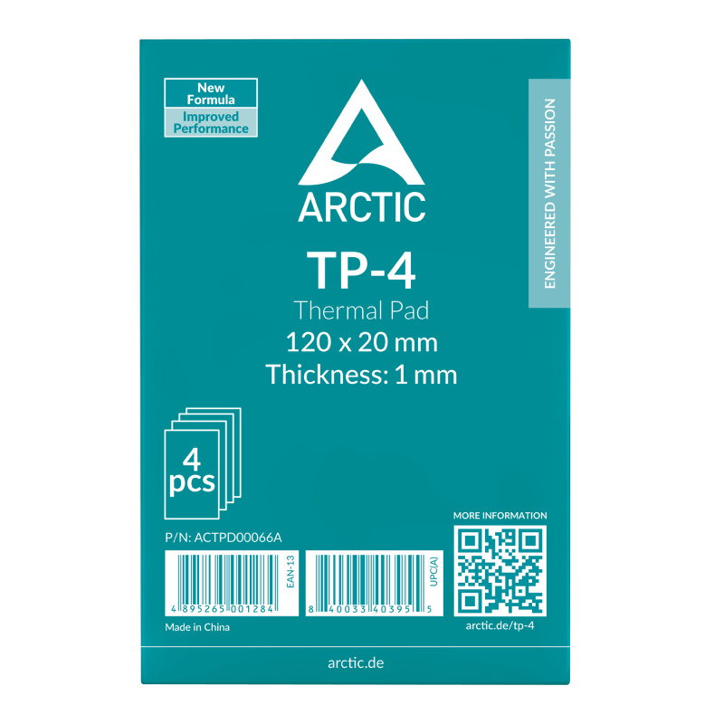ARCTIC TP-4 combiné de dissipateurs thermiques Pad thermique