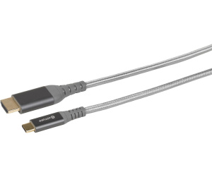 eSTUFF ES607102 changeur de genre de câble HDMI USB C Gris