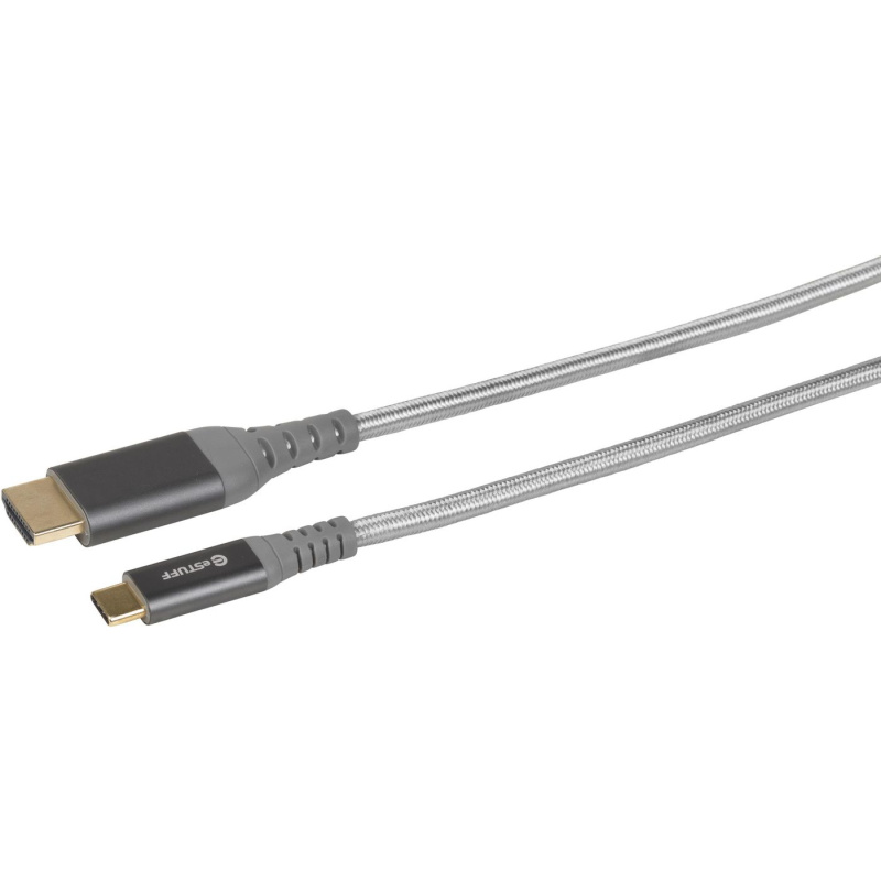 eSTUFF ES607102 changeur de genre de câble HDMI USB C Gris