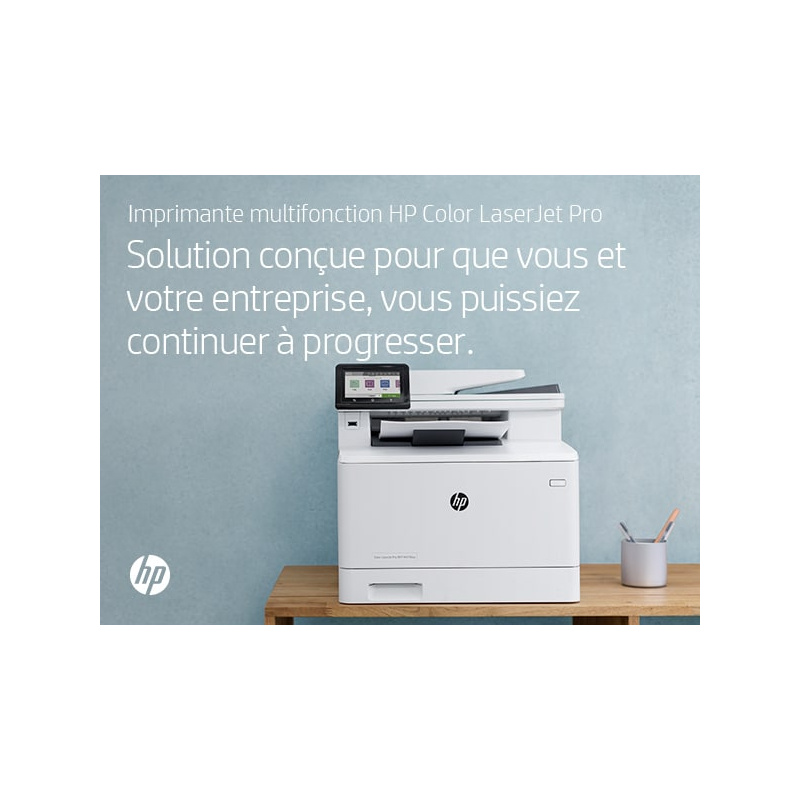 HP Color LaserJet Pro Imprimante multifonction M479dw, Couleur, Imprimante pour Impression, copie, numérisation, e-mail, Impression recto-verso; Numérisation vers e-mail/PDF; Chargeur automatique de documents de 50 feuilles