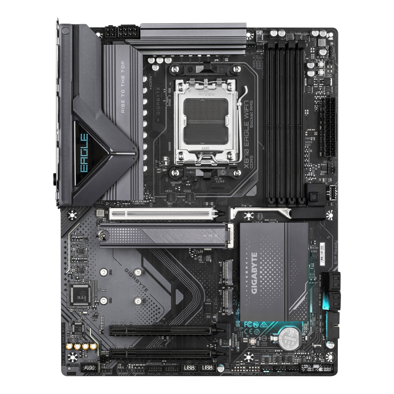 GIGABYTE X870 EAGLE WIFI7 Carte Mère - Prend en charge les processeurs AMD Ryzen 9000, 14+2+2 phases VRM, jusqu'à 8000MHz DDR5 (OC), 1xPCIe 5.0 + 2xPCIe 4.0, Wi-Fi 7, LAN 2,5GbE, USB 4
