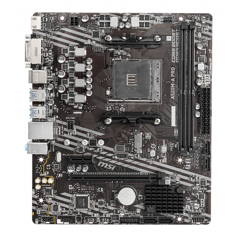 MSI A520M-A PRO carte mère AMD A520 Emplacement AM4 micro ATX