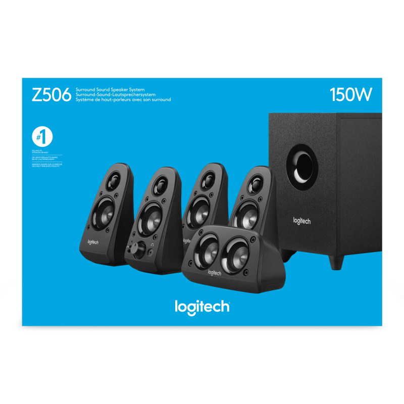Logitech Surround Sound Speakers Z506 set d'enceintes 75 W PC Noir 5.1 canaux 48 W