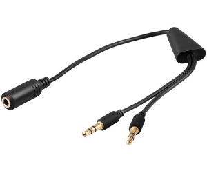 Microconnect AUDAL câble audio 0,4 m 2 x 3.5mm 3,5mm Noir