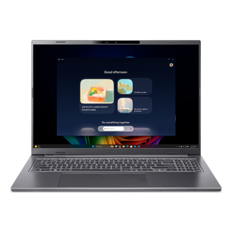 Acer Aspire 16 AI A16-52M-71XX Copilot+ PC Intel Core Ultra 7 258V Ordinateur portable 40,6 cm (16") WUXGA+ 32 Go LPDDR5x-SDRAM 1 To SSD Wi-Fi 7 (802.11be) Windows 11 Home Gris