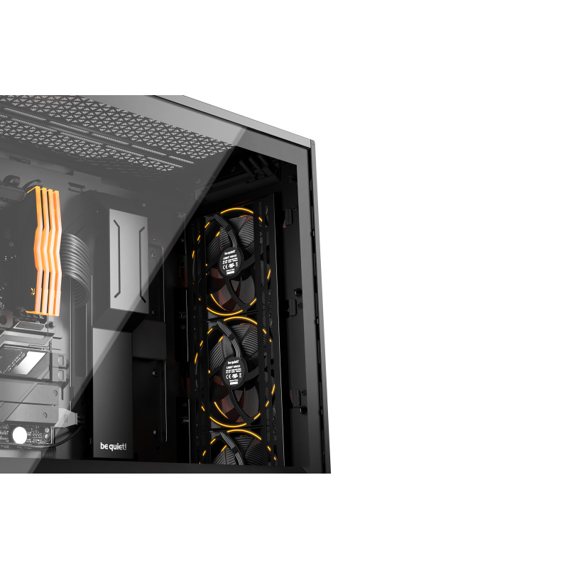 be quiet! Shadow Base 800 Noir | Boîtier PC ARGB vitré, Mini ITX / Micro ATX / ATX / E-ATX, 4 ventilateurs Light Wings PWM 140 mm