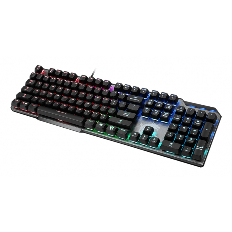 MSI VIGOR GK50 ELITE BOX WHITE clavier Jouer USB AZERTY Français Noir, Métallique