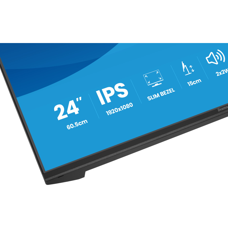 iiyama ProLite XB2491HS-B1 écran plat de PC 60,5 cm (23.8") 1920 x 1080 pixels Full HD LCD Noir