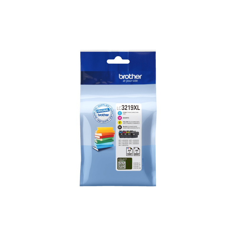 Brother Pack de cartouches d'encre LC3219XLVALBP originales