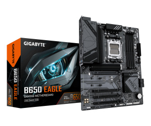 GIGABYTE B650 EAGLE Carte mère - AMD Ryzen série 9000, VRM 12+2+2 phases, jusqu'à 7600 MHz DDR5 (OC), 1xPCIe 5.0 + 2xPCIe 4.0 M.2, LAN GbE, USB 3.2 Gen 2