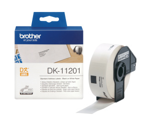 Brother DK-11201 - Rouleau d'étiquettes original – Noir sur blanc, 29 x 90 mm