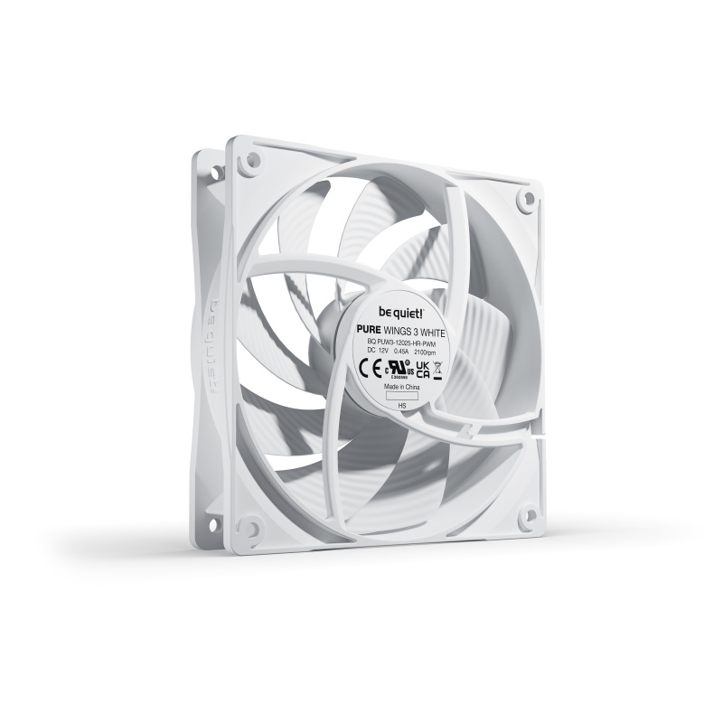be quiet! Pure Wings 3 120 mm PWM | Ventilateur PC White high-speed