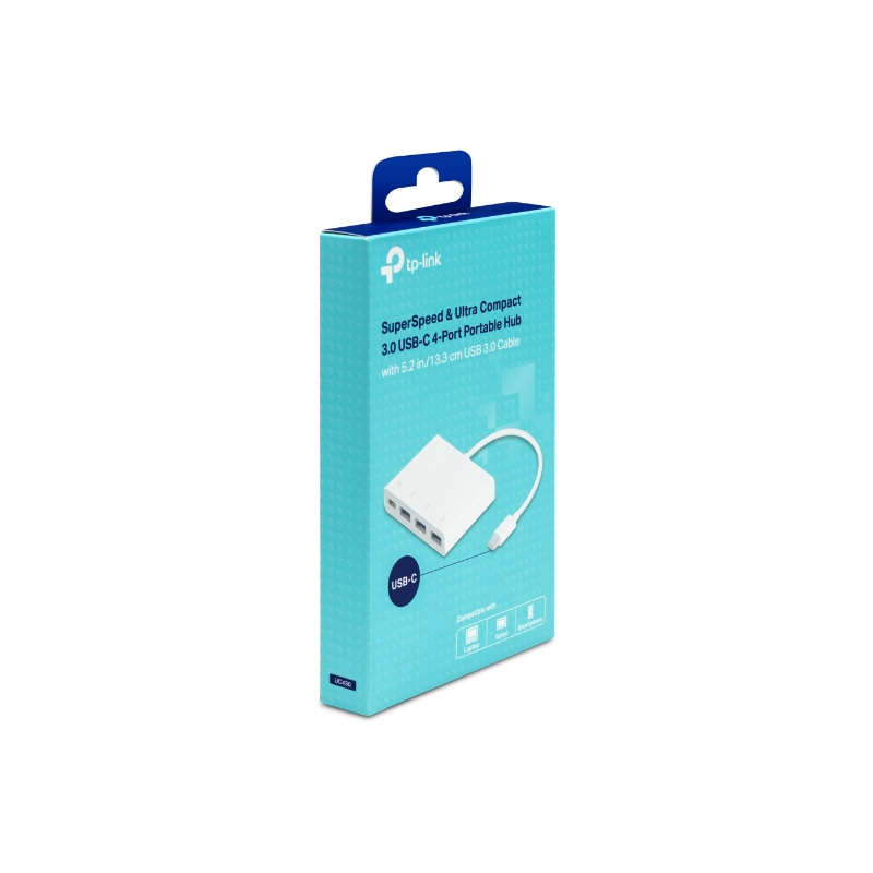 TP-Link UC430 hub & concentrateur USB 3.2 Gen 1 (3.1 Gen 1) Type-C 5000 Mbit/s Blanc