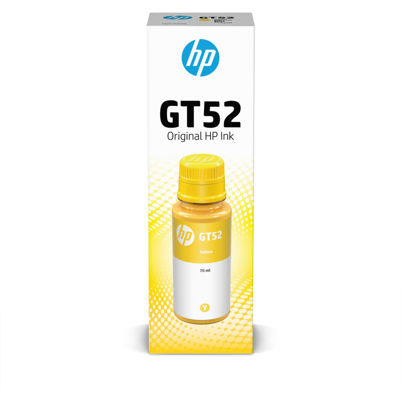 HP Bouteille d'encre jaune GT52 authentique