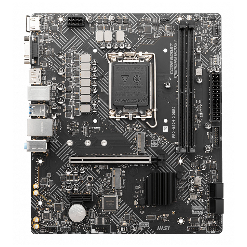 MSI PRO H610M-G DDR4 carte mère Intel H610 LGA 1700 micro ATX