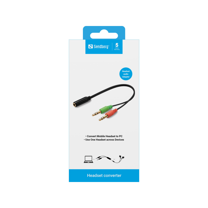 Sandberg Headset converter(mobile) > PC