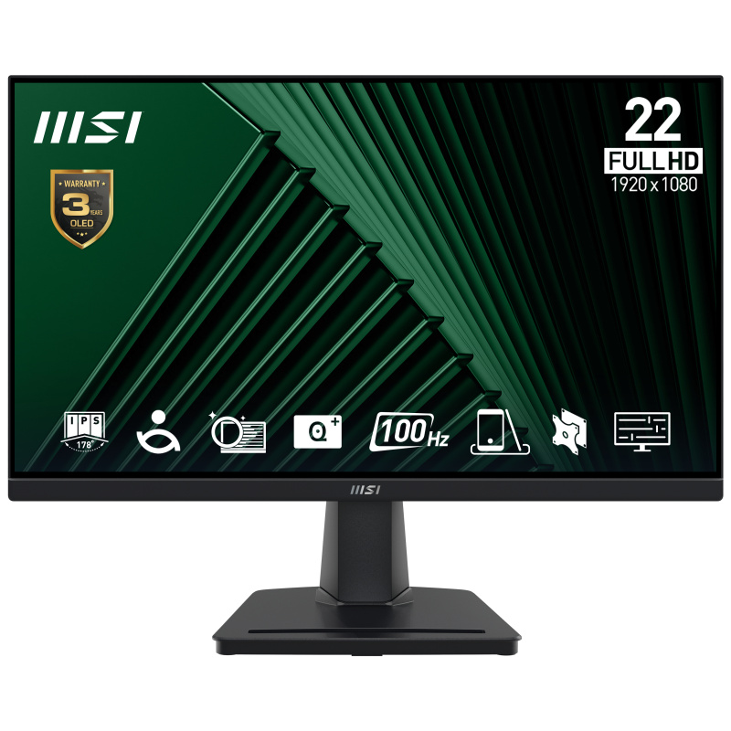 MSI Pro MP225V écran plat de PC 54,5 cm (21.4") 1920 x 1080 pixels Full HD LCD Noir