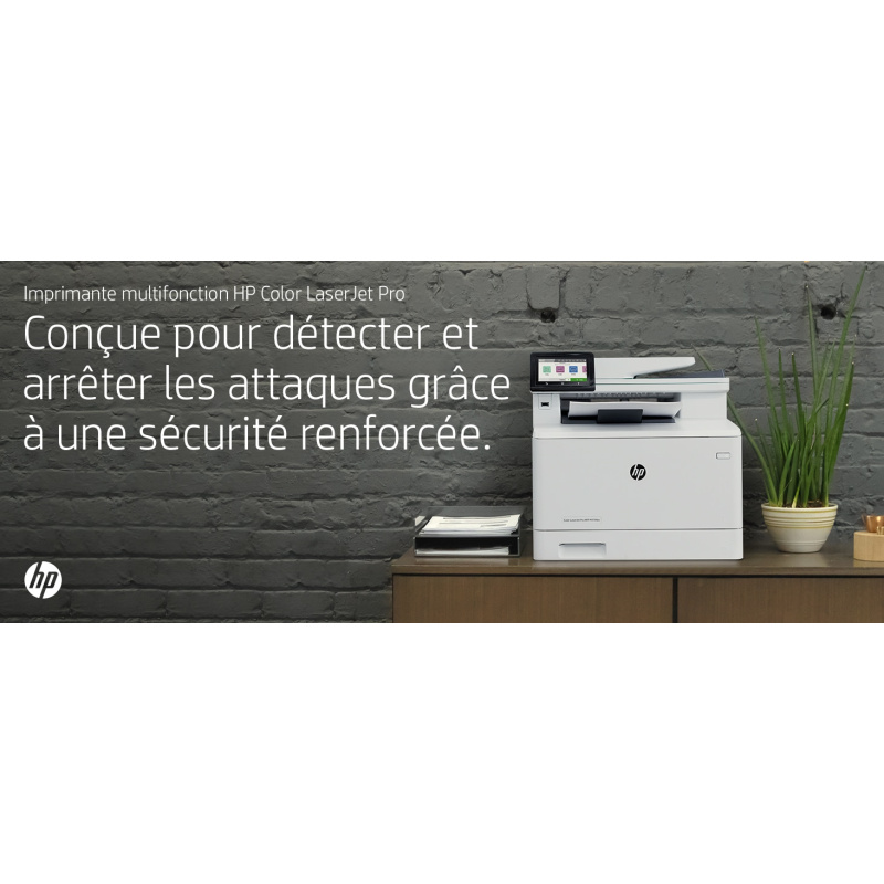 HP Color LaserJet Pro Imprimante multifonction M479dw, Couleur, Imprimante pour Impression, copie, numérisation, e-mail, Impression recto-verso; Numérisation vers e-mail/PDF; Chargeur automatique de documents de 50 feuilles